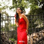 sai Dhanya Instagram - Retro fusion dress @kuruthu_womenswear #red #gown #dress