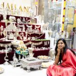 sai Dhanya Instagram - Golu 🌟@challani_house_of_silver #silver #golu #dussehra #red #saree #traditional #weekend #saraswati_puja #silver_golu #dhanyaa #sai_dhanyaa