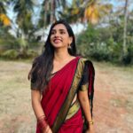 sai Dhanya Instagram - A beautiful red saree from @weddingstudio_skar Draped by @tweetys_touch #saree #red #styling #sareered #r #e