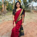 sai Dhanya Instagram - A beautiful red saree from @weddingstudio_skar Draped by @tweetys_touch #saree #red #styling #sareered #r #e