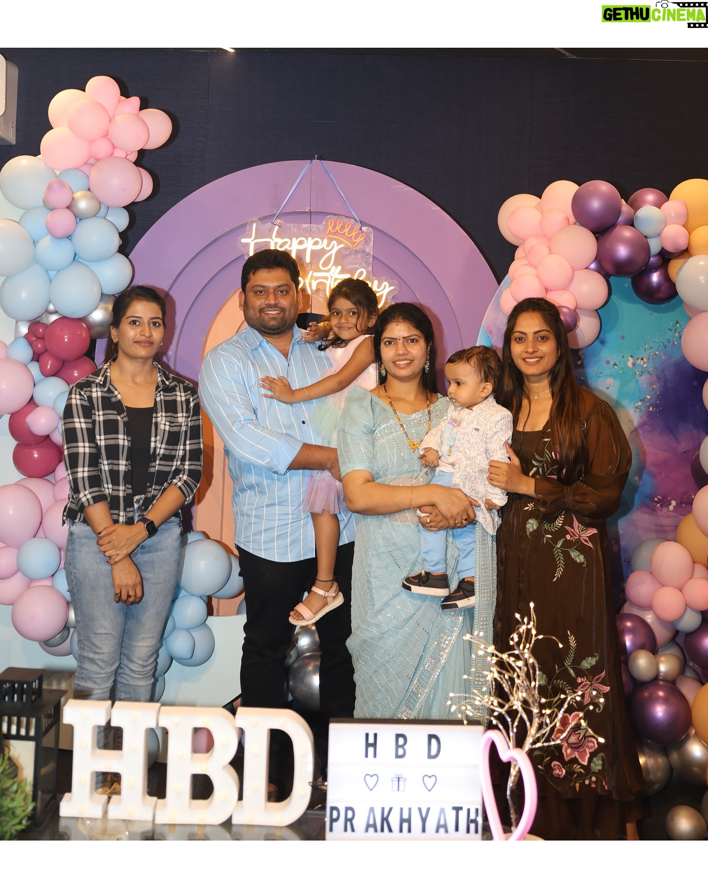sree priya Instagram - Our li’ll bundle of joy 🤩 Alludu babu first birthday celebrations 🥳 PRAKHYATH REDDY turned 1️⃣ Place : @celebrino_castle the best place to celebrate ur occasions vth grand multiple decors yet pocket friendly 😎