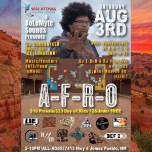 A-F-R-O Instagram - Each city is a Level....and every city has a Final Boss! 

  The Final Boss Tour 2024 has arrived and will hit 16 cities throughout 9 states. Insert your coins and get ready for battle. Headlined by the legendary Myka 9 of Freestyle Fellowship & A-F-R-O (All Flows Reach Out). If that's not enough this tour will also feature special guest Final Bosses Rakaa Iriscience & DJ Babu of Dilated Peoples/The Expansion Team, Roqy Tyraid, Cash Lansky, and DJ Deadeye at select stops. Tour support for this run are powerful under bosses that included EKYM 1536, Blest Brando of The LIE show, Jay Mastah, and the backbone DJ E-DuB
 
 Are you ready? Will you make it to a Final Boss? 

Date  Level  Final Bosses 

July 31st  Yuma, AZ  Roqy Tyraid 
Aug 1st  Tucson, AZ  Cash Lansky 
Aug 2nd  Jemez, NM  A-F-R-O 
Aug 3rd  Jemez,  NM  A-F-R-O 
Aug 4th  Wichita Falls, TX  A-F-R-O 
Aug 5th  OKC, OK  A-F-R-O 
Aug 6th  Lake Ozarks, MO  A-F-R-O 
Aug 7th  Sioux Falls, SD  A-F-R-O 
Aug 8th  Denver , CO  Myka 9 / A-F-R-O / Deadeye 
Aug 9th  ABQ, NM  Rakaa&Babu/ Myka 9/ A-F-R-O 
Aug 10th  Vegas, NV  Myka 9 / DJ Deadeye 
Aug 12th  Bakersfield, CA  Myka 9 
Aug 13th  SF, CA  Myka 9 / A-F-R-O 
Ayg 14th  Vallejo, CA  Myka 9 / A-F-R-O 
Aug 15th  Oakland, CA  Myka 9 / A-F-R-O 
Aug 16th  Santa Cruz , CA  Mystery boss 
Aug 17th  Los Angeles, CA  Myka 9 / A-F-R-O 
Aug 18th  Venice, CA  The Under Bosses Recap
 (Live on Venice Radio)