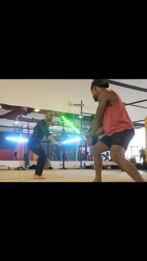 Aaron Toney Instagram - #tb with the one and only @shahaub doing some sword practice as we like to do when we see each other. But I added lightsabers and it totally became it’s own thing. Happy #may4th everyone ☺️🤘🏾 #maythe4thbewithyou  #action #sword #lightsaber #editing #actiondesign #actiondesigner #martialarts #japan #culture #disney #lucasfilm #scifi #ilm