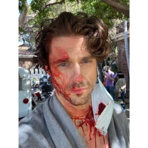 Aaron Tveit Instagram - Bit of an #AHStories dump. 
Very grateful to be in two of these terrifying tales!
Both special experiences with friends new and old! To work and play with these amazing casts, and crew! 
And a special shout of huge gratitude and thanks to @mrrpmurphy for welcoming in to this incredible world! 
Check all episodes streaming now on #FXonHulu