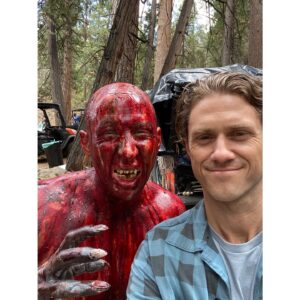 Aaron Tveit Instagram - Bit of an #AHStories dump. 
Very grateful to be in two of these terrifying tales!
Both special experiences with friends new and old! To work and play with these amazing casts, and crew! 
And a special shout of huge gratitude and thanks to @mrrpmurphy for welcoming in to this incredible world! 
Check all episodes streaming now on #FXonHulu