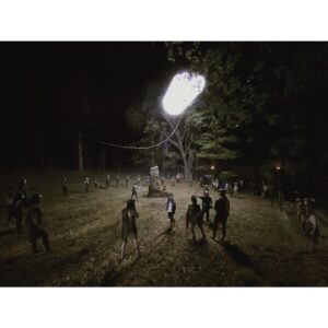 Aaron Tveit Instagram - Bit of an #AHStories dump. 
Very grateful to be in two of these terrifying tales!
Both special experiences with friends new and old! To work and play with these amazing casts, and crew! 
And a special shout of huge gratitude and thanks to @mrrpmurphy for welcoming in to this incredible world! 
Check all episodes streaming now on #FXonHulu