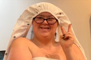 Abby Corrigan Instagram - World Down syndrome day was yesterday - but someone like Emma should be and will be celebrated everyday. In honor of Emma, Go hug someone for at least 2 minutes, wear a cape, dye your hair, listen to some BTS, or, perchance, have many, many, chicken nuggets. 

you’re the other half of my heart, em ❤️ 

@e.corri