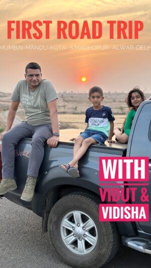 Abhinav Shukla Instagram - First Road Trip with Vidut & Vidisha. All 1500kms only two demands: Chachu we want to swim & Chachu wind-mill kab aaye ga . ❤️ #roadtrip #coffee #colemanindia #isuzu
