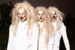 Abhora Instagram - Harken back to a week ago at @chard0gay with these ARRESTING photos by the lovely @davidelaffe 

Thank you also to my lovely costars @specimenscythe and @disasterina for capturing my essance and special thanks to @averose13 for wrangling us together!

Also, it's not too late to book a tattoo for this month! Shoot me an email or DM me for details!