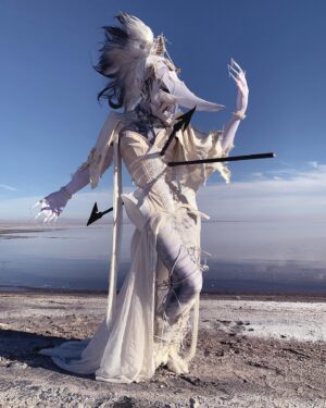 Abhora Instagram - Ghost Shark, or Caught and Forgotten

Corset by @houseofcanney 
Hair by @fenabarbitall 
Photo by @vampirechinese 
Accessories by @shrinkle 
Special assisstance by @hailsatanna 

My Sea Monster challenge is dedicated to the mysterious beauty if the Salton Sea. Its such an enchanting place with a rich and tragic history of once being a unique body of water completely landlocked in the desert. Once a highly saught after resort town now lies in ruin due to rising salt levels due to a myriad of factors. Most of which being agricultural runoff, but the blame lies in a lack of congressional interest. A distinct feature to this place is the indescribable smell of exposed sea bed and the massive graveyard of fish corpses. Its a beautiful community worth saving! Save Our Seas!