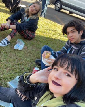 Abi Monterey Instagram - Behind the scenes! Go watch Curse of Bridge Hollow on @netflix 😈