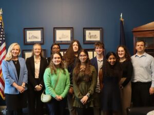 Abigail Spanberger Instagram - Congratulations to Fredericksburg Academy’s Kaylee Meier, McKenna Withers, Riya Menachery, & Riyan Golden — this year’s winners of the Congressional App Challenge! I was so impressed by all of the submissions my office received this year. Thank you to everyone who participated!