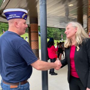 Abigail Spanberger Instagram - Today, I was honored to share a few words to recognize the brave Virginians who gave their lives to protect our freedoms. Thank you to the Potomac Region Veterans Council for having me at this morning’s Memorial Day Ceremony at the National Memorial Cemetery at Quantico.