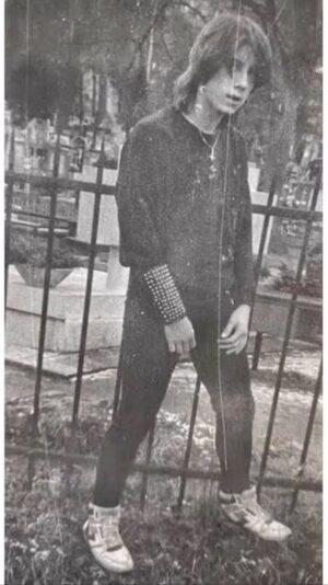 Adam Darski Instagram - Clearly an under age Nergal. A baby Nergal. 15 or 16 years old. The very first @behemothofficial photo session at Oliwa cemetery. It really feels surreal to be in the same band with kinda similar yet developed principles after over 30 years…