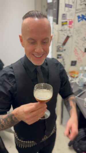 Adam Darski Instagram - St: Pauli mode on! Excited for tonite Hamburg! @meandthatman is on in a few… and guess who does the best espresso martini in town?!!! Yay!!! 

@kumandrums @gonziak @bassolimatteo @frank_the_baptist