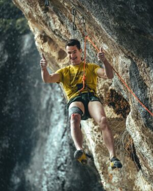 Adam Ondra Instagram - This year in spring, having a couple of rainy days in Southern France 🇫🇷, I made a visit on a particularly awful rainy day to this place, and I was able to climb these impossible moves and make an ascent of Inga, 8c /9a ☝️ Moves felt much more doable this time, and I think that my progression in lead climbing has not been that significant over the years, but my progress in bouldering has been huge 🔥 But bouldering has been absolutely crucial to really push these boundaries and make a step from 9a to 9b and then to 9c. The hardest routes in the world have very difficult boulder moves 👊

Enjoy some cool photos by @pet.phot from this amazing sector Deverse, Gorges du Loup crag, and watch the new video on my YouTube channel. You can even check out the whole climb with my commentary in my YouTube membership section 🤜🤛 (Links are in the BIO).

Last but not least, you can get a cool poster from the Tango To Nik 8c  route right under the waterfall (which wasn't supposed to be there originally 😄 ) on my eshop.adamondra.com 👌

#climbing #rockclimbing #france

@mammut_swiss1862 @lasportivagram @euroholds @mix.it
@hudysport @rohlik.cz @sensfoods @211_zpmvcr @mercedesbenz_autojihlava @drwittczsk @the_playbook_house @veolia_cz Cardion