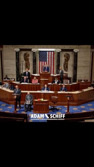 Adam Schiff Instagram - To my Republican colleagues who introduced this sham resolution: You honor me with your enmity. 

You flatter me with this falsehood.

Your words tell me that I have been effective in the defense of our democracy, and I am grateful.