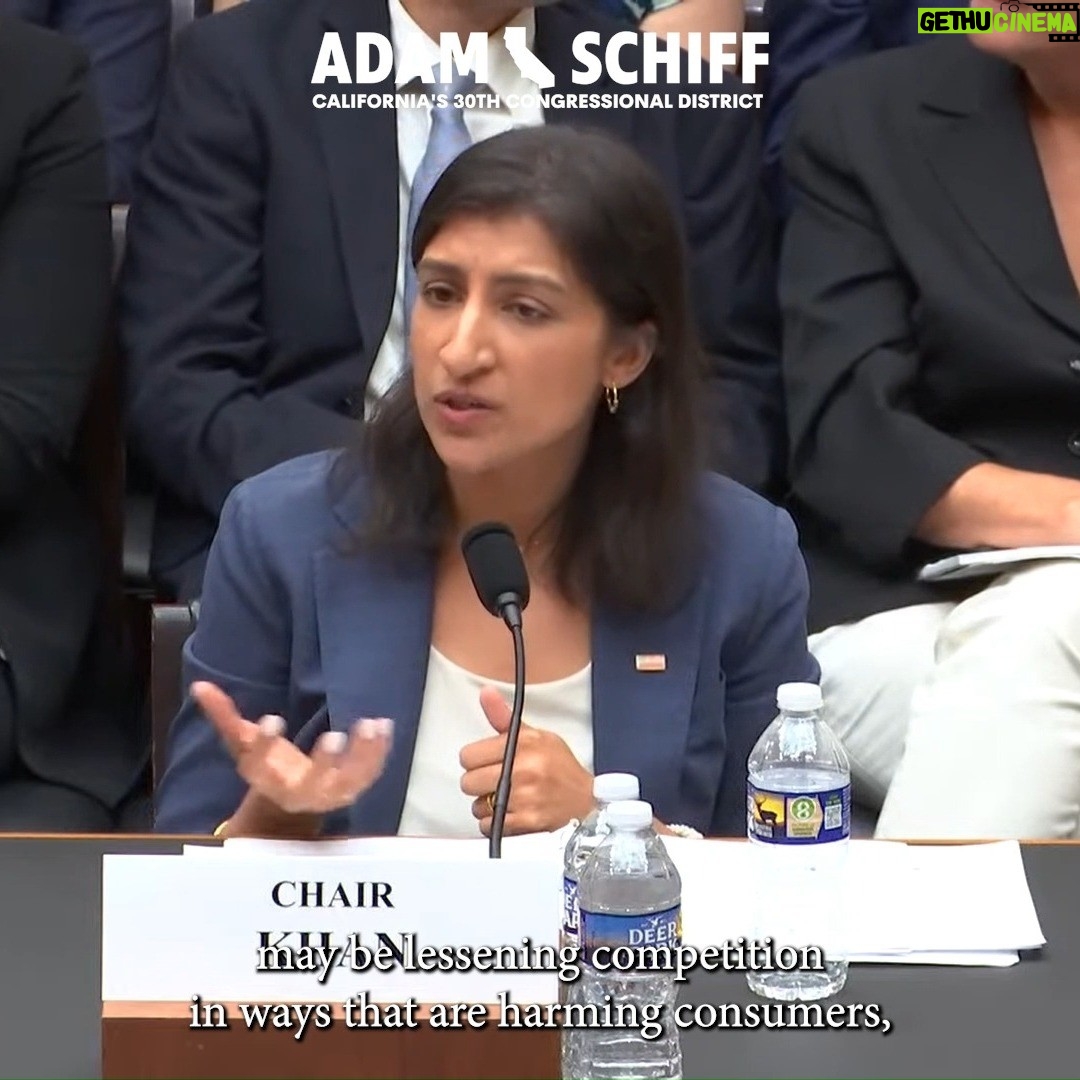 Adam Schiff - 2.8K Likes - The proposed Kroger-Albertsons merger is anti-competitive and could cost workers their jobs, result in higher prices for consumers, and harm communities.
Raised my profound concerns with FTC Chair, Lina Khan during today’s hearing:
