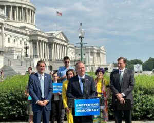 Adam Schiff Instagram - I was proud to see the Protecting Our Democracy Act pass in the House last Congress — and some of its provisions signed into law. 

Now we must finish the job.

It’s time to pass the entire package and codify its reforms, so that we can prevent presidential abuses of power by any future occupant of the White House.