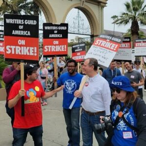 Adam Schiff Instagram - Proud to stand with @WGAWest in the fight for fair wages and a fair deal for writers. Your fight is the same for workers everywhere — for an economy that works for everyone.

I will stand with you today and every day.