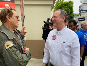 Adam Schiff Instagram - Proud to stand with @WGAWest in the fight for fair wages and a fair deal for writers. Your fight is the same for workers everywhere — for an economy that works for everyone.

I will stand with you today and every day.