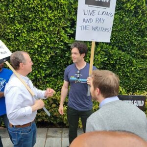 Adam Schiff Instagram - Proud to stand with @WGAWest in the fight for fair wages and a fair deal for writers. Your fight is the same for workers everywhere — for an economy that works for everyone.

I will stand with you today and every day.