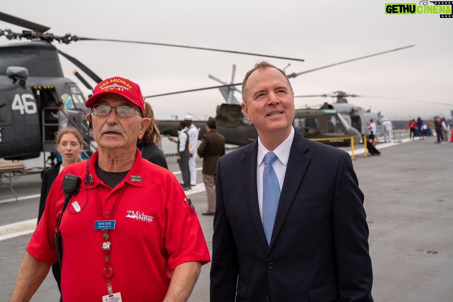 Adam Schiff - 2.1K Likes - So fortunate to be able to participate in the USS Midway Citizenship Swearing-In ceremony this week, and to witness brave veterans from all over the world become newly-minted American citizens.
They defended our democracy and enriched our communities — and today, they can officially call this nation home.