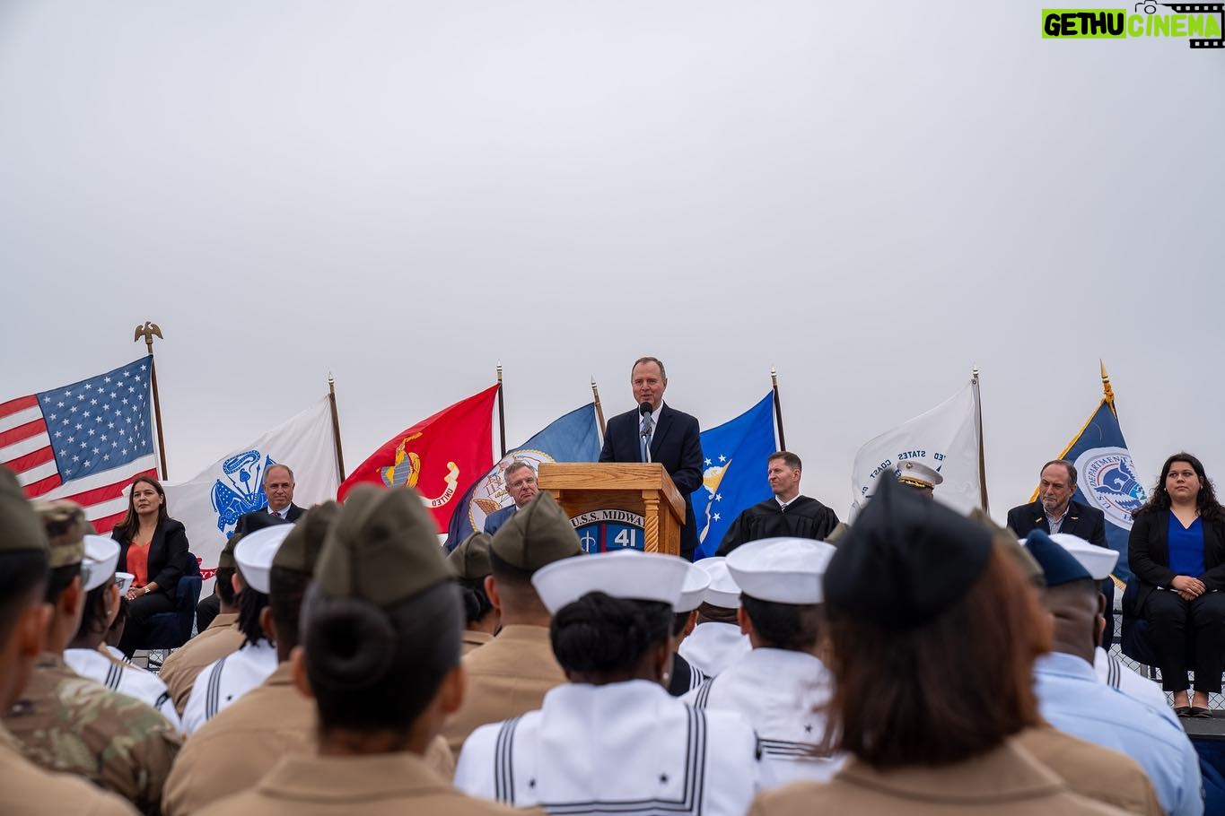 Adam Schiff - 2.1K Likes - So fortunate to be able to participate in the USS Midway Citizenship Swearing-In ceremony this week, and to witness brave veterans from all over the world become newly-minted American citizens.
They defended our democracy and enriched our communities — and today, they can officially call this nation home.