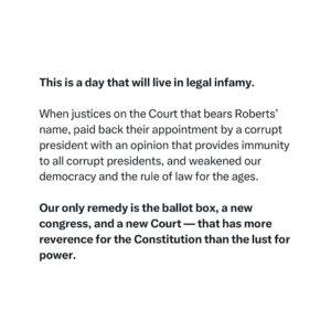 Adam Schiff Instagram - Today’s Supreme Court decision on Donald Trump’s immunity claim is far worse than anything I imagined...

My statement: