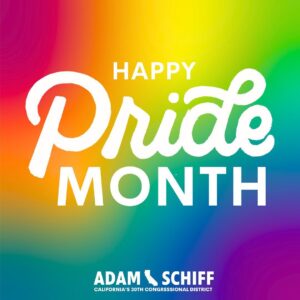 Adam Schiff Instagram - Happy Pride Month! It's a time to celebrate love, diversity, and the incredible achievements of the LGBTQIA  community. 

Let's embrace the spirit of Pride and continue fighting for a world where everyone is accepted and celebrated for who they are. Let Pride Month be a powerful reminder of the progress made and the work left to do!

Happy Pride Month to all! 🏳️‍🌈
