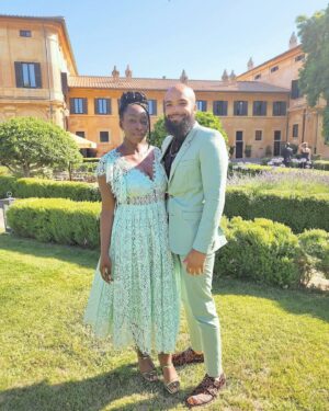 Adamma Ebo Instagram - So much love.
So much mint. 

Shout out to @carverzewski & @jeffshorts for their beautiful wedding in Rome this past July.
