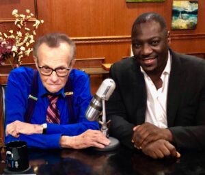 Adewale Akinnuoye-Agbaje Instagram - Had the great  pleasure of sitting down  with one of the giants of journalism MR #LarryKingNow to talk #farmingMovie . - Thank you 🙏🏿 🙏🏿🙏🏿
