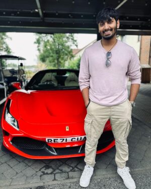 Aditya R K Instagram - Ferrrrrrrrrrrraariiiiiiiii ❤️
Living a dream filled with a Classics and Supers! 
#ukdaries🇬🇧