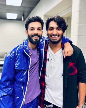 Aditya R K Instagram - Atlanta! You were 🔥🇺🇸 
With enga Rockstar @anirudhofficial na⚡️
Anddd our queen @jonitamusic 🤍
#grateful