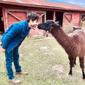 Adrian Grenier Instagram - Kiss-mas came early for me this year… 

#llama #kiss #homesweethome #kissmas #homesteading #earthspeed