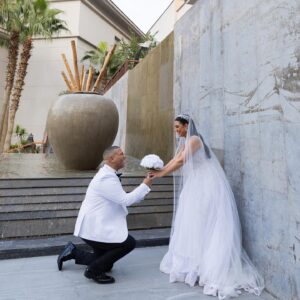 Ahmed Abdelhamid Instagram - Cheers to a life full of You & Me 🤍 🕊️💍🔒
.
.
.
📸 by the brilliant @fadigwanny 

🕴🏼 @ahmedlotfy101 

✂️ @cuts.shop.eg 

🏨 @dusitthanicairo 

👰🏻 Dress @by_neveenmoussa 
 
  Hair. @rizkhairstudio 
 
  Makeup by my precious. @m.abdelhamid1111  @abdelhamidgroup 

💐 by @bouquet_bride_by_nour_ali
