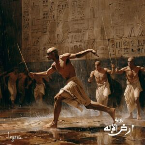 Ahmed Mourad Instagram - مجموعة لوحات "هروب الكاهن" من رواية أرض الإله، مستوحاة من رسومات الفنان الفرنسي چان أوغست دومينيك آنغر (29 أغسطس 1780 - 14 يناير 1867). 
#أرض_الإله #أحمد_مراد
@shoroukbookstore 
@dar.elshorouk