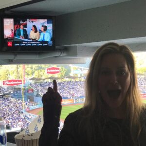 Aimee Mullins Instagram - When two @womenssportsfoundation Past Presidents are in the same stadium  AND your British husband belts out “Take Me Out to the Ballgame” getting all the words right...that’s a banner day! I ❤️ you @jessmendoza2 and @rupertfriend