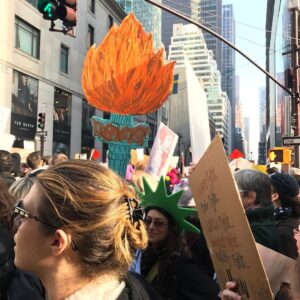 Aimee Mullins Instagram - Lady #Liberty is among us!! And President Trump works for HER now. #vigilance #womensmarch  #whyimarch