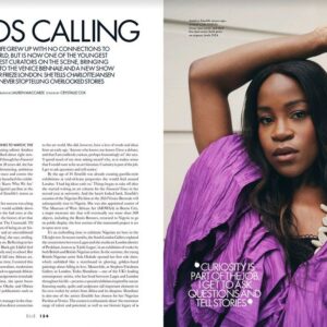 Aindrea Emelife Instagram - LAGOS CALLING: Elle U.K. Nov Issue

Honoured to be a main feature in @elleuk November Issue. Interviewed by @omfgnoway I speak about growing up in Earls Court as an art loving curious child, a path changing bursary to @courtauld curating guerilla-style at end of lease retail properties all the way up to the current moment as I plan my vision as the Curator of the Nigeria Pavilion at next years Venice Biennale and work on the most exhilarating history making project as the Curator at @mowaaofficial - Museum of West African Art 

There's lots of bits about my life between London and Lagos, as well as next weeks upcoming collaboration with @christiesinc as the auction "Know Who We Are" sees global artists donate works to support the Nigeria Pavilion at Venice Biennale 2024 and MOWAA's Rainforest Gallery, designed by architect @worofila , where the Nigeria Pavilion will return to. 

Pinching myself to be called this years "breakout star" but know that at the heart of it all, my vision is much bigger than myself. Ever afraid of a self centric life, this is about expanding history. Thrilled that this history is being considered "safe in [my] hands" 

Wearing some of my favourite Nigerian designers @torloweiworld @kadijuofficial @oiza.___ 

🇳🇬 🇳🇬 🇳🇬 🇳🇬 🇳🇬

EIC @kenyahunt 
Photographer @laurenmaccabee
Deputy Editor @lenadecasparis
Styling @crystallecox
Art Director @lozzysj
Shoot Producer elizabeth_m_wood
Features Director @hlucynat
Hair @abrakennedy
Make up @dalila_mua
Writer @omfgnoway