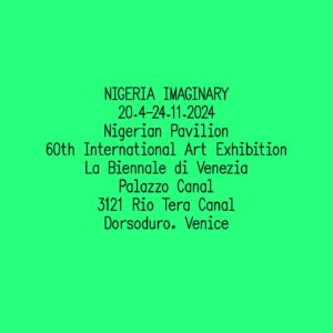 Aindrea Emelife Instagram - NIGERIA PAVILION at 60th International Art Exhibition, La Biennale di Venezia

Proud to present…. NIGERIA IMAGINARY. 
 
How do you imagine a nation? Can we make a contemporary parable? 

The concept of Nigeria Imaginary comes from two points of departure. It explores the role of both great moments in Nigeria’s history—moments of optimism—as well as the Nigeria that lives in all of our minds: a Nigeria that could be and is yet to be. Nigeria Imaginary presents different perspectives and constructed ideas, memories, and nostalgias of the country, including an intergenerational and diasporic lens, to imagine a Nigeria for the future. Works range in many differing mediums, including painting, photography, drawing, installation, sculpture, AR, sound, and film.  

Artists:  Tunji Adeniyi-Jones (@tunjiaj), Ndidi Dike (@dikendidi), Onyeka Igwe (@memoriesofabiglife), Toyin Ojih Odutola, Abraham Oghobase (@oghobaseabraham), Precious Okoyomon (@devilintraining_), Yinka Shonibare CBE RA (@shonibarestudio), and Fatimah Tuggar.

It is an incredible honour to be curating this Pavilion. Not long now… 

www.nigeriaimaginary.com

Commissioned by His Excellency Governor Godwin Obaseki of Edo State Government on the behalf of the Ministry of Art, Culture and the Creative Economy (@fmacce_nigeria )
Organised by The Museum of West African Art (@mowaaofficial)