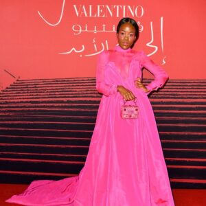 Aindrea Emelife Instagram - What's in the colour pink? When I think of pink I think of Venetian red mixed with St John's White, the lush raucous frivolity of Rococo, the eyeshadow lid of Warhol's Marilyn or neon flashes of Dan Flavin. Yesterday, pink for me only means Valentino. So excited to be invited to embrace the brands signature colour in honour of their exhibition Forever Valentino. 

Who said art historians shouldn't wear pink? 🎀 

@maisonvalentino