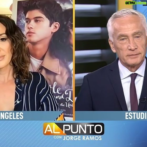 Aitch Alberto - 1.8K Likes - when youāre interviewed by someone you grew up with on your television. thank you @jorgeramosnews for having me. #arianddantemovie