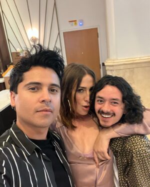 Aitch Alberto Instagram - spontaneous pop in to #arianddantemovie at glendale americana with these folks!