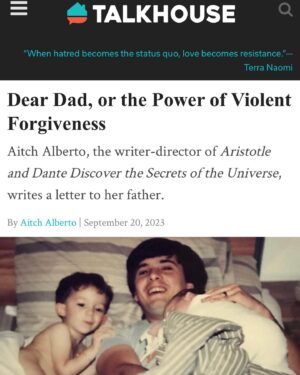 Aitch Alberto Instagram - thank you @talkhouse for inviting me to write this piece. link in bio.