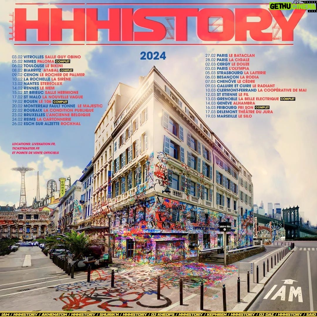 Akhenaton - 1K Likes - Merci pour votre fidélité, les dates de Nimes, Biarritz, Rouen, Grenoble et Fribourg sont "SOLD OUT"...
Peace...
#hiphop50 #hiphop #iam #hhhistory