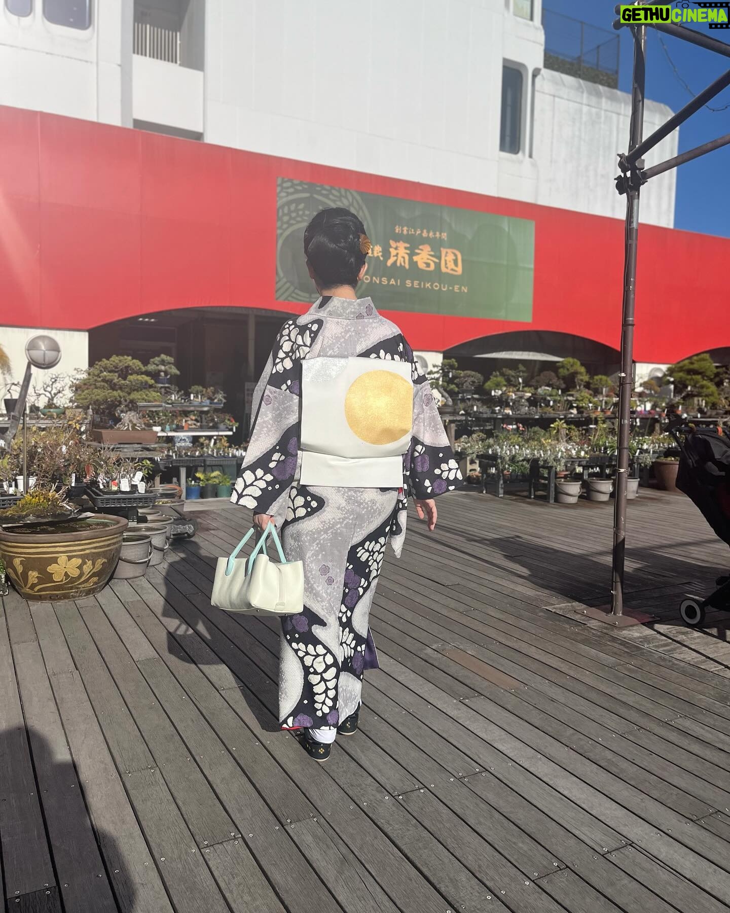 Akiko Higashimura - 1.5K Likes - NEO美人画展やってる隣の屋上に盆栽屋さんがある!
辻が花に満月の染め帯
#neo美人画2023 #ごふく美馬