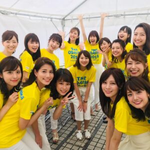 Ako Nagao Instagram - .
ようこそ‼︎ ワンガン夏祭り THE ODAIBA 2019
今年も開幕しました✨
アイドルvs女性アナのカラオケ対決や男性アナの太鼓演奏も行われます！是非お台場に遊びに来てください😊