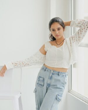 Akshatha Ajit Instagram - Jus feeling good🤍
📸 @sk24official ✨