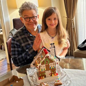 Al Franken Instagram - Now that Thanksgiving’s passed, time to get ready for the winter holidays. Here’s me & granddaughter Avery with her gingerbread house. (I was next to useless).